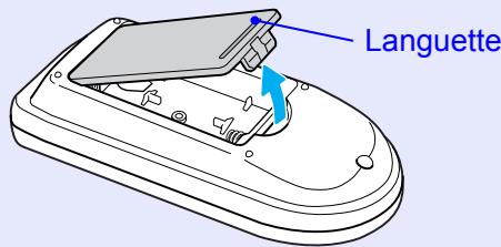 EPSON EMP-S5 - Retirez le couvercle du compartment à piles. - 1