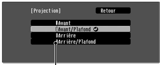 EPSON EMP-TW700 - Modifier un réglage - 2