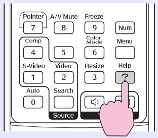 EPSON EMP-X3 - Affichez le menu Aide. - 1