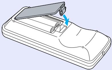 EPSON EMP-X3 - Remontez le couvercle du compartment à piles. - 1