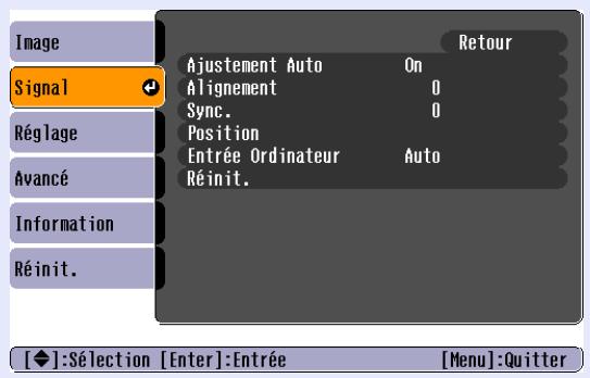 EPSON EMP-X3 - Menu "Signal" - 1
