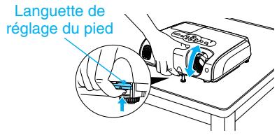 EPSON EMP-X3 - ■ Élévation de l'angle de projection (réglage du pied avant) - 2
