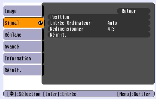 EPSON EMP-X3 - Menu "Signal" - 2