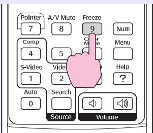 EPSON EMP-X3 - Maintenez la touche [Freeze] enforcée pendant environ 5 secondes. - 1