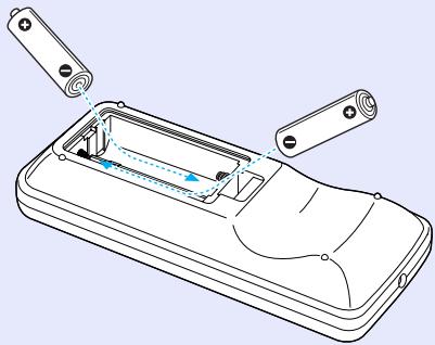 EPSON EMP-X3 - Installez les piles. - 1