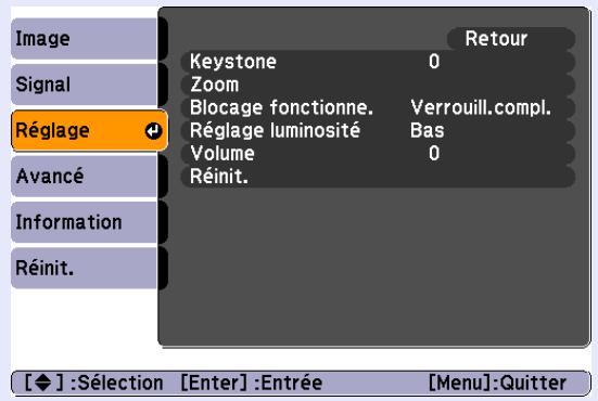 EPSON EMP-X56 - Menu Réglage - 3