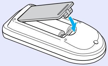 EPSON EMP-X56 - Replacez le couvercle du compartiment à piles. - 1