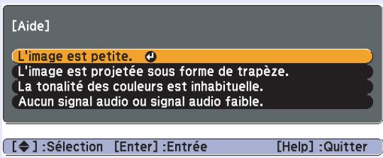 EPSON EMP-X56 - Appuyez sur le bouton [Help]. - 4