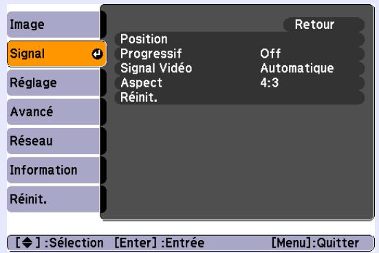 EPSON EMP-X56 - Menu Signal (EMP-83/822 uniquement) - 3