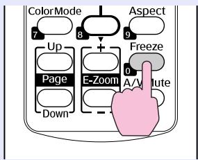 EPSON EMP-X56 - Maintenez le bouton [Freeze] enfoncé pendant environ 5 secondes. - 1