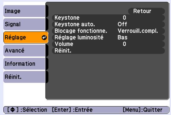 EPSON EMP-X56 - Menu Réglage - 2