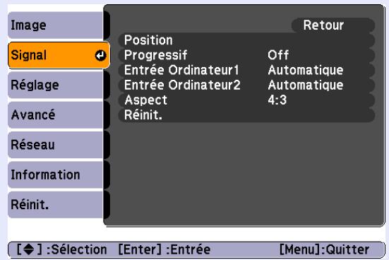 EPSON EMP-X56 - Menu Signal (EMP-83/822 uniquement) - 2