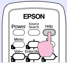 EPSON EMP-X56 - Appuyez sur le bouton [Help]. - 1