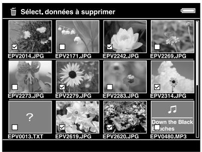 EPSON P-3000 - Suppression de fichiers ou de dossiers - 1