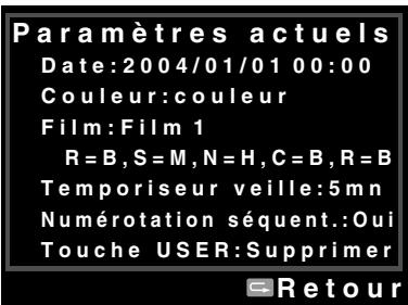 EPSON R-D1 - Vérification des paramètres actuels - 1