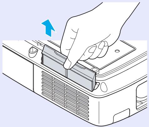 EPSON EB-1730W - Retirez le filtre à air. - 1