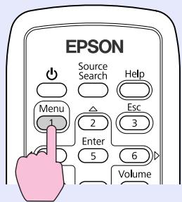 EPSON EB-W6 - Appuyez sur le bouton [menu] et sélectionnez "signal" - "aspect" dans le menu de configuration. - 1