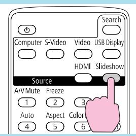 EPSON EB-W6 - Le diaporama démarre automatiquement lorsque le projecteur est connecté à un périphérique de stockage USB ou à une carte SD. - 2