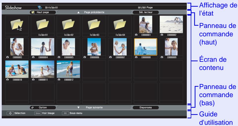 EPSON EB-W6 - Écran navigateur de fichier de diaporama - 4