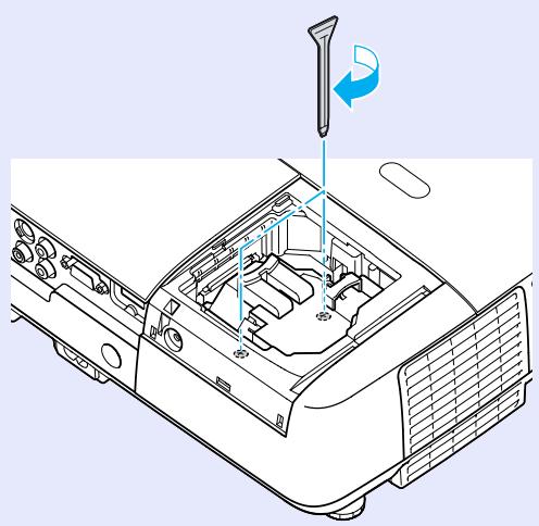 EPSON EB-W6 - Installez la nouvelle lampe. - 2