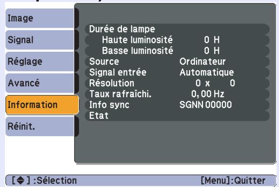 EPSON EB-W6 - Signal provenant de l'image d'ordinateur/video composantes/image HDMI (EB-W6 uniquely) - 1