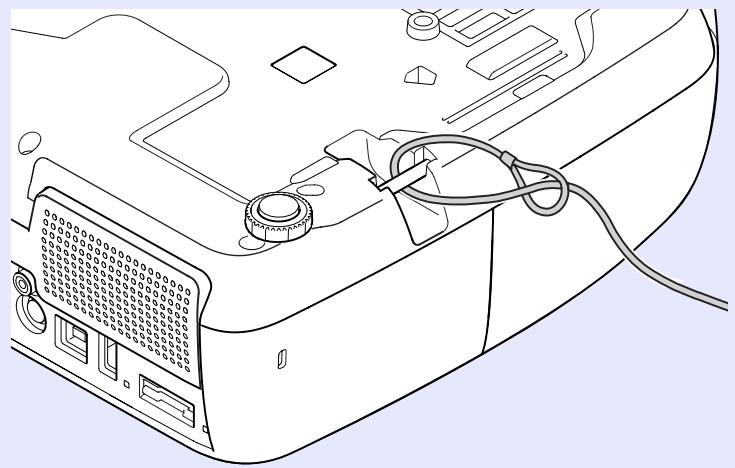 EPSON EB-W6 - Installation du câble antivol - 1