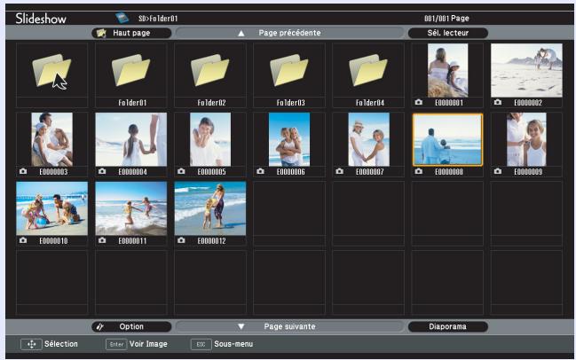 EPSON EB-X6 - Écran navigateur de fichier de diaporama - 1