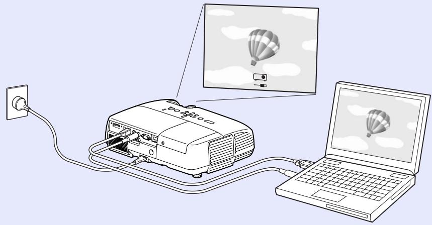 EPSON EB-X6 - Les images de l'ordinateur sont projetées. - 1