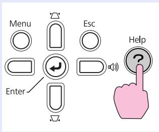 EPSON EB-X6 - Appuyez sur le bouton [Help]. - 3