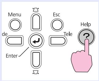 EPSON EB-X6 - Appuyez sur le bouton [Help]. - 4