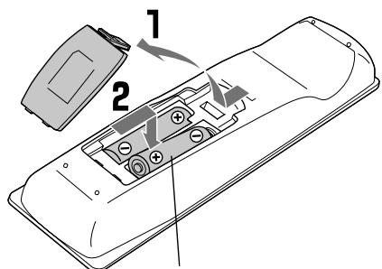 EPSON EH-TW3800 - Insertion des piles dans la télécommande - 1