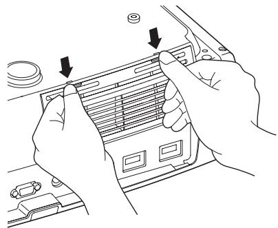 EPSON EH-TW3800 - Retirez le couvercle du filtre à air. - 1