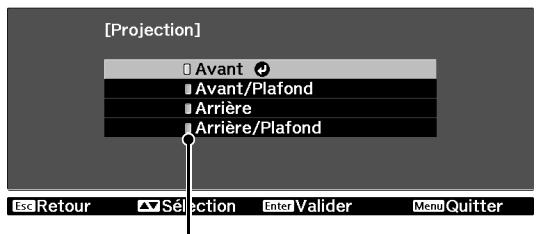 EPSON EH-TW3800 - Modifier un réglage - 2