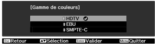 EPSON EH-TW3800 - Sélection de la gamme de couleurs - 1