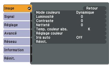 EPSON EB-1830 - Menu de Configuration - 5