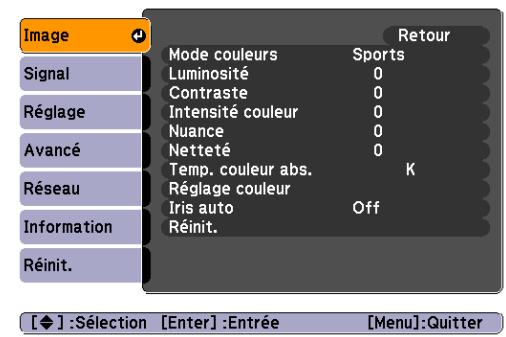 EPSON EB-1830 - Menu Image - 2