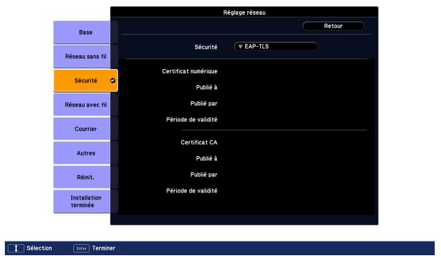 EPSON EB-1830 - Lorsque le mode WEP est activé - 2