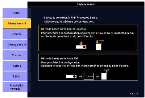 EPSON EB-1830 - Selectionnez Méthode basée sur le bouton-poussoir. - 1
