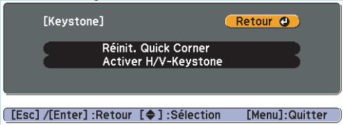 EPSON EB-1830 - Quand vous avez terminé, appuyez sur le bouton [Esc] pour quitter le menu de correction. - 2