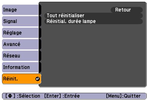EPSON EB-1830 - Menu Réinit. - 1