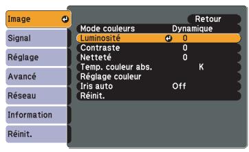 EPSON EB-1915 - Menu de Configuration - 8
