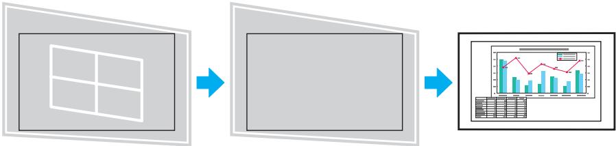 EPSON EB-1915 - Appuyez de nouveau sur le bouton [Screen Fit]. - 1