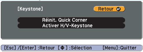 EPSON EB-1915 - Quand vous avez terminé, appuyez sur le bouton [Esc] pour quitter le menu de correction. - 2