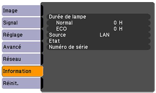 EPSON EB-460 - Menu Information (Affichage uniquement) - 6