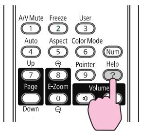EPSON EB-460 - Appuyez sur le bouton [Help]. - 1