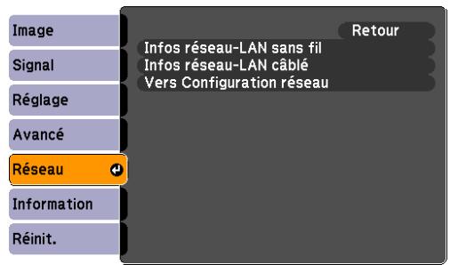 EPSON EB-460 - Menu Réseau - 1