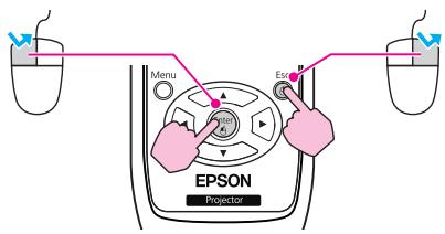 EPSON EB-460 - Utilisation du pointeur de souris à l'aide de la télécommande (Souris Sans Fil) - 4