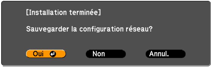 EPSON EB-460 - Remarques sur l'utilisation du menu Réseau - 1