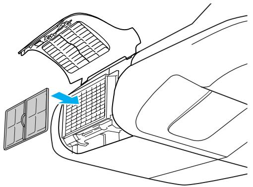 EPSON EB-460 - Installez le nouveau filtré à air. - 1