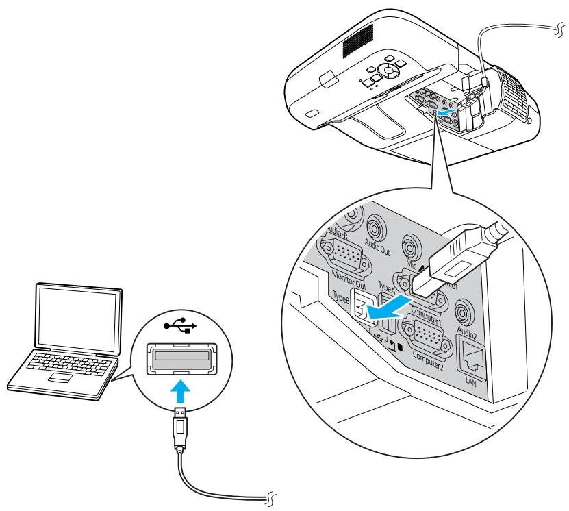 EPSON EB-460 - Utilisation du pointeur de souris à l'aide de la télécommande (Souris Sans Fil) - 1